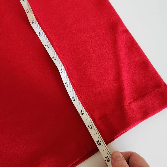 Lane Bryant Bright Red Elastic Waist Wide Leg Pants - Picture 2 of 8